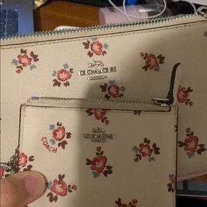 Coach floral bloom purse and wallet bundle